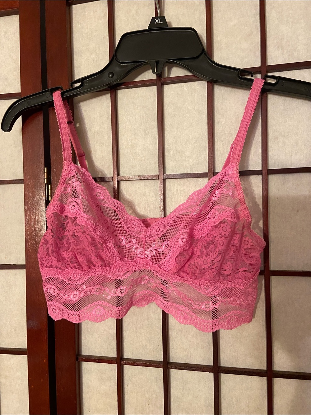 Women's Pink Lace Bralette - Unbranded